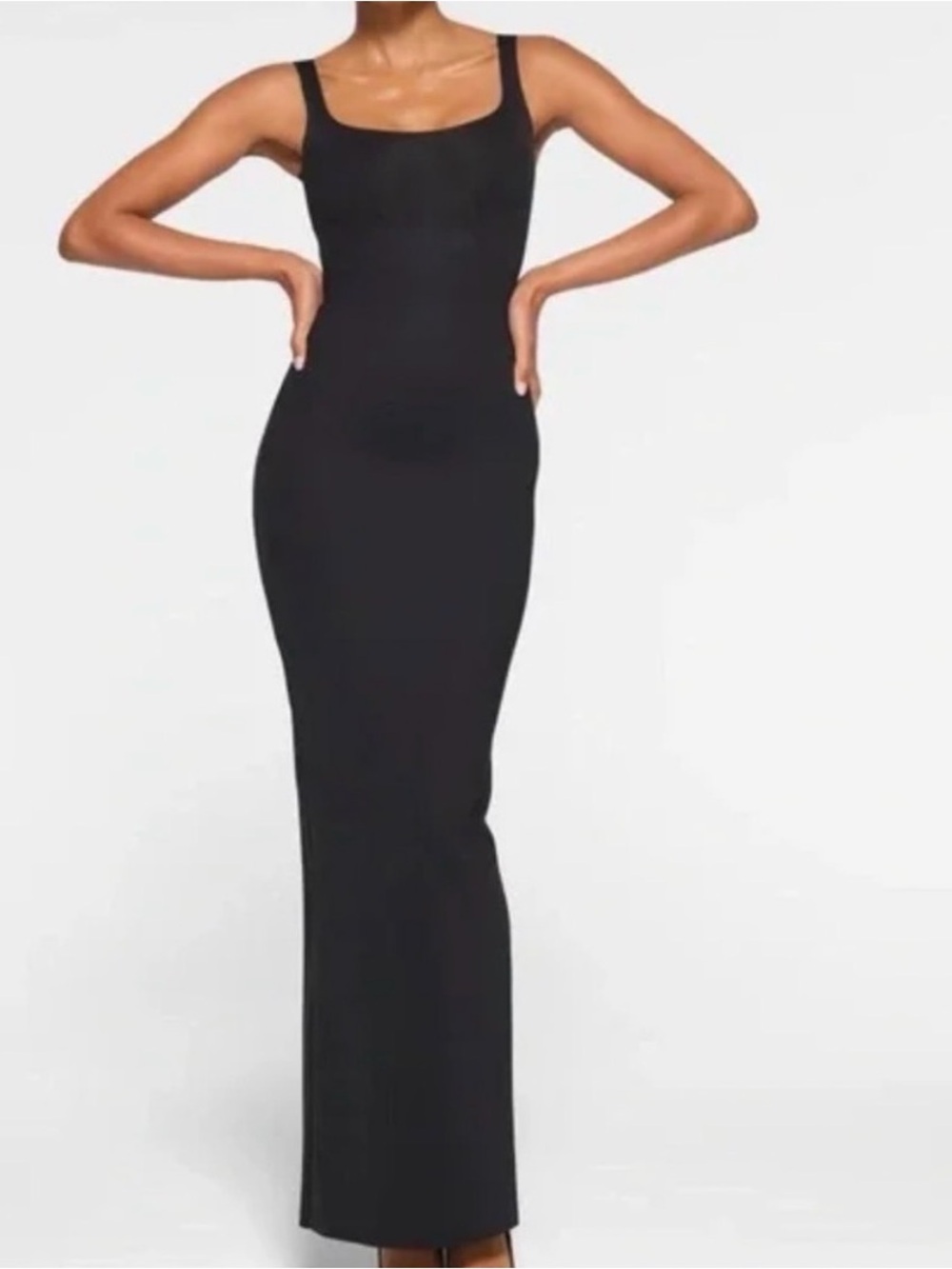 NWT Skims Body Long Slip Dress Maxi in Black Onyx Size 2X - Picture 10 of 10
